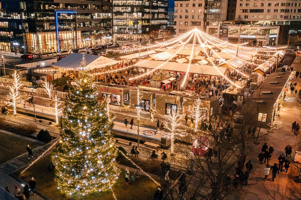 Snowport, an Extravagant Winter Holiday Market, Opens in Boston’s Seaport